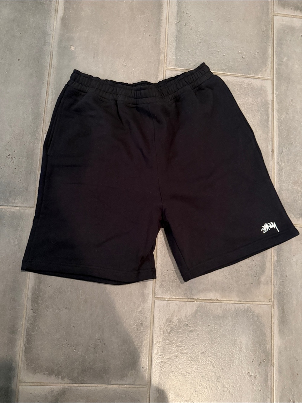 Stussy Black Logo Sweat Shorts